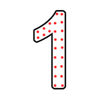 Цифра "1" в 2 контура 750 х 500 мм.  — Цифра огненной надписи: Абаза | abaza.piro.ru