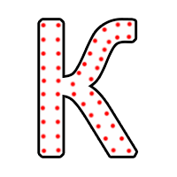 Буква "К" в 2 контура 750 х 500 мм.  — Буква для пиротехнической надписи: Абаза | abaza.piro.ru