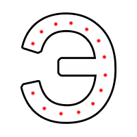 Буква "Э" в 1 контур 750 х 500 мм.  — Буква для огненной надписи: Абаза | abaza.piro.ru