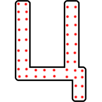 Буква "Ц" в 2 контура 750 х 500 мм.  — Буква для пиротехнической надписи: Абаза | abaza.piro.ru