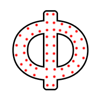 Буква "Ф" в 2 контура 750 х 500 мм.  — Буква для пиротехнической надписи: Абаза | abaza.piro.ru