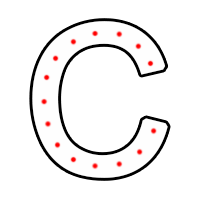 Буква "С" в 1 контур 750 х 500 мм.  — Буква для огненной надписи: Абаза | abaza.piro.ru