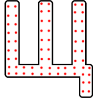 Буква "Щ" в 2 контура 750 х 700 мм.  — Буква для пиротехнической надписи: Абаза | abaza.piro.ru