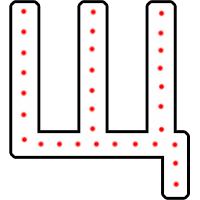 Буква "Щ" в 1 контур 750 х 700 мм.  — Буква для огненной надписи: Абаза | abaza.piro.ru