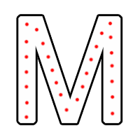 Буква "М" в 1 контур 750 х 700 мм.  — Буква для огненной надписи: Абаза | abaza.piro.ru