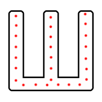 Буква "Ш" в 1 контур 750 х 700 мм.  — Буква для огненной надписи: Абаза | abaza.piro.ru