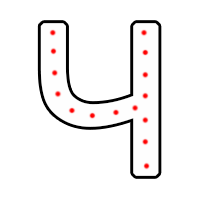 Буква "Ч" в 1 контур 750 х 500 мм.  — Буква для огненной надписи: Абаза | abaza.piro.ru