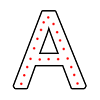 Буква "А" в 1 контур 750 х 500 мм.  — Буква для огненной надписи: Абаза | abaza.piro.ru