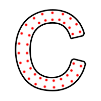 Буква "С" в 2 контура 750 х 500 мм.  — Буква для пиротехнической надписи: Абаза | abaza.piro.ru