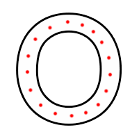 Буква "О" в 1 контур 750 х 500 мм.  — Буква для огненной надписи: Абаза | abaza.piro.ru