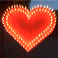 Огненное сердце в 2 контура  (450 х 400 мм.)  — Огненные сердца: Абаза | abaza.piro.ru