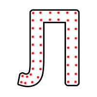 Буква "Л" в 2 контура 750 х 500 мм.  — Буква для пиротехнической надписи: Абаза | abaza.piro.ru