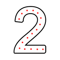 Цифра "2" в 1 контур 750 х 500 мм.  — Цифра горящей надписи: Абаза | abaza.piro.ru