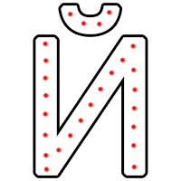 Буква "Й" в 1 контур 750 х 500 мм.  — Буква для огненной надписи: Абаза | abaza.piro.ru