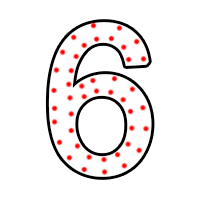 Цифра "6" в 2 контура 750 х 500 мм.  — Цифра горящей надписи: Абаза | abaza.piro.ru