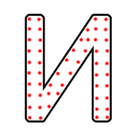 Буква "И" в 2 контура 750 х 500 мм.  — Буква для пиротехнической надписи: Абаза | abaza.piro.ru