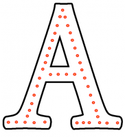 Буква "А" бенгальские огни в 1 контур (300 х 350 мм.)  — Буква для пиротехнической надписи: Абаза | abaza.piro.ru