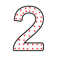 Цифра "2" в 2 контура 750 х 500 мм.  — Цифра пиротехнической надписи: Абаза | abaza.piro.ru