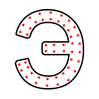 Буква "Э" в 2 контура 750 х 500 мм.  — Буква для пиротехнической надписи: Абаза | abaza.piro.ru