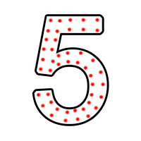 Цифра "5" в 2 контура 750 х 500 мм.  — Цифра пиротехнической надписи: Абаза | abaza.piro.ru