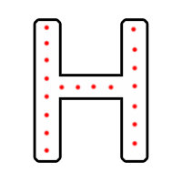 Буква "Н" в 1 контур 750 х 500 мм.  — Буква для огненной надписи: Абаза | abaza.piro.ru